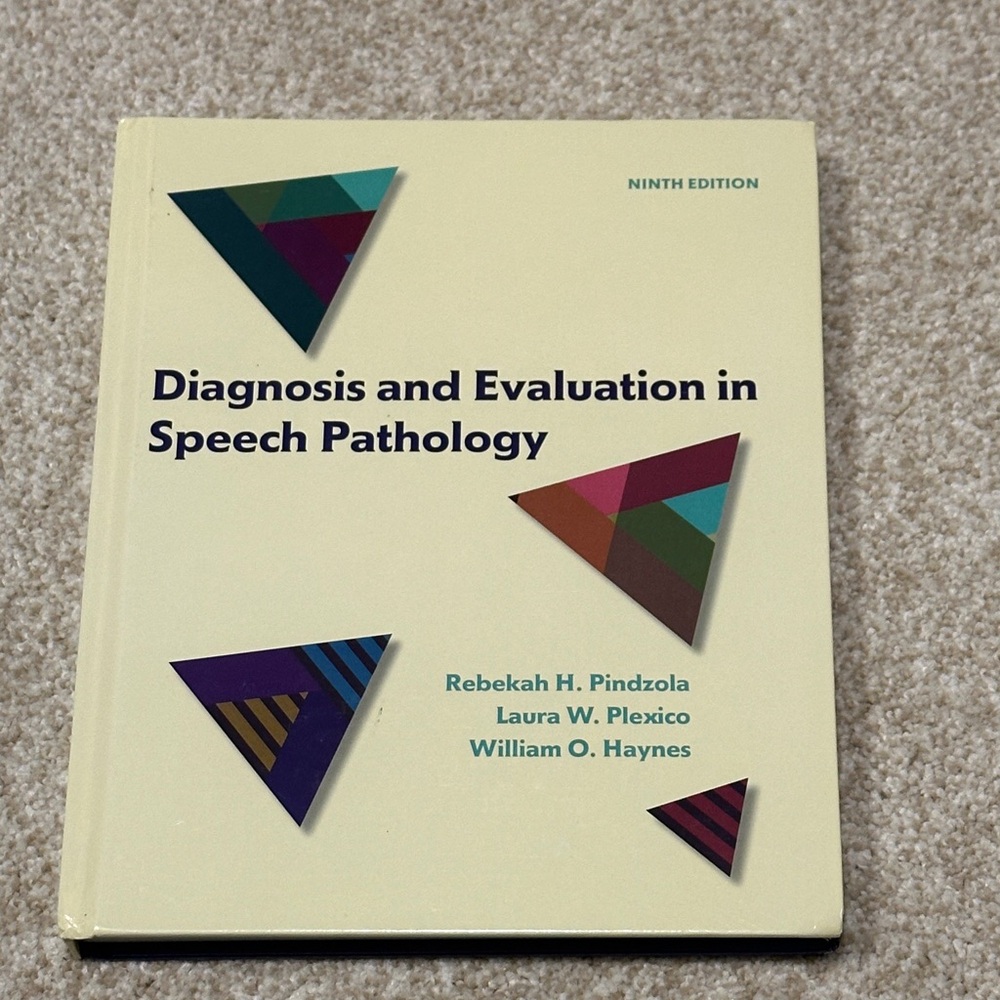 Diagnosis and Evaluation in Speech Pathology 9th Ed Hardbound CSD Textbook 484pg
